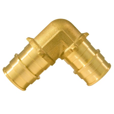 APOLLO PEX-A 3/4 in. Expansion PEX in to X 3/4 in. D Barb Brass 90 Degree Elbow EPXE3434